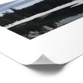 Reflektion, gefroren, blaue Farbfotografie Poster (Ecke)