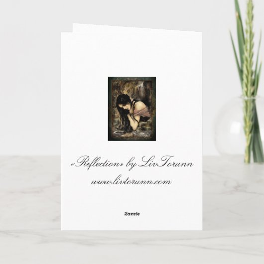"Reflektion" Grußkarten Karte (Rückseite)