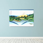 Reflektion im Misaka-See in der Provinz Kai Leinwanddruck (Insitu (Holzboden))