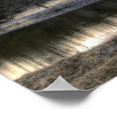 Reflektion im Rotbarn in Wasser HDR-Foto Poster (Ecke)