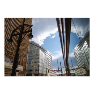 Reflektion im Stadtzentrum Fotodruck