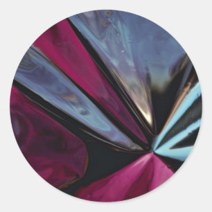 Reflektion in Aluminiumfolie Runder Aufkleber