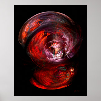 Reflektion in Rot (16x20) Poster