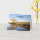 Reflektion - Religiöse Betreuung und besorgte Kart Karte (Gelbe Blume)