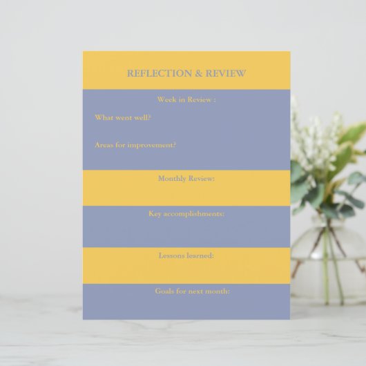 Reflektion & Review Praxisplaner für Studierende (Stehend Vorderseite)