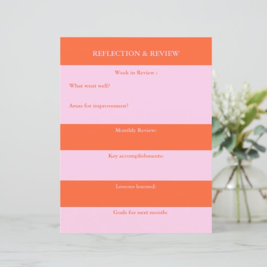 Reflektion & Review Praxisplaner für Studierende (Stehend Vorderseite)