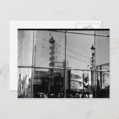 Reflektion Sandcastle-Fenster B/W Postkarte (Vorne/Hinten)