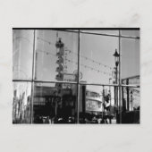 Reflektion Sandcastle-Fenster B/W Postkarte (Vorderseite)