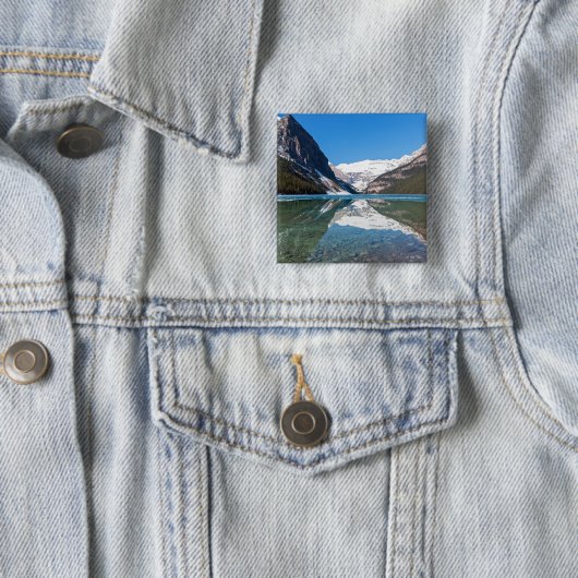 Reflektion über Lake Louise - Banff NP, Kanada Button (Beispiel)