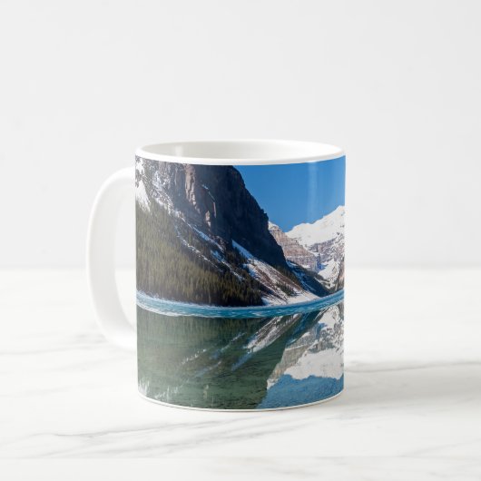 Reflektion über Lake Louise - Banff NP, Kanada Kaffeetasse (Vorderseite Links)