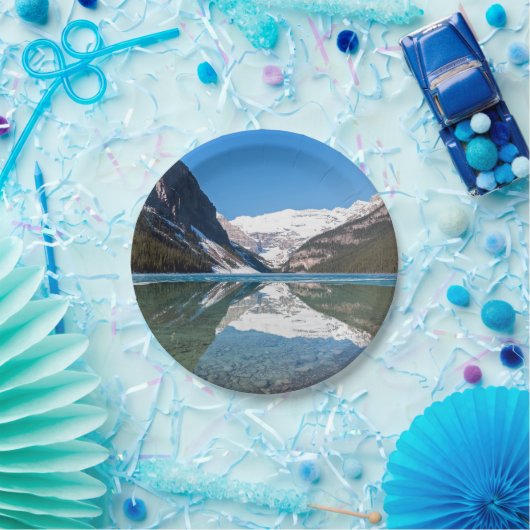 Reflektion über Lake Louise - Banff NP, Kanada Pappteller (Party)