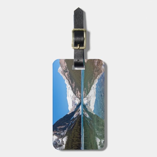 Reflektion über Lake Louise - Banff NP - QR-Code Gepäckanhänger (Vorderseite vertikal)