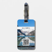 Reflektion über Lake Louise - Banff NP - QR-Code Gepäckanhänger (Rückseite vertikal)