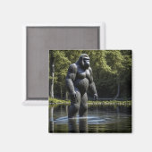 Reflektion von Bigfoot im Wasser Magnet (Vorderseite/Rückseite)
