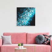 Reflektion von blau-weißem Blitz Leinwanddruck (Insitu (Wohnzimmer))