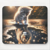 Reflektion von Kitten und Lion Puddle Mousepad (Vorne)