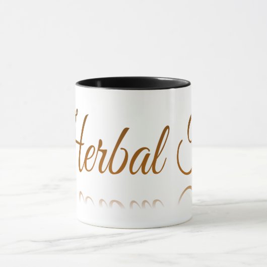 Reflektion von Kräutertee Tasse (Zentrum)