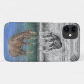 Reflektion von Pferden durch Foallwasser Case-Mate iPhone Hülle (Rückseite (Horizontal))