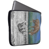 Reflektion von Pferden durch Foallwasser Laptopschutzhülle (Vorne Rechts)
