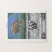 Reflektion von Pferden durch Foallwasser Puzzle (Horizontal)