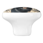 Reflektion von Schwarzbären Keramikknauf (Seitenansicht)