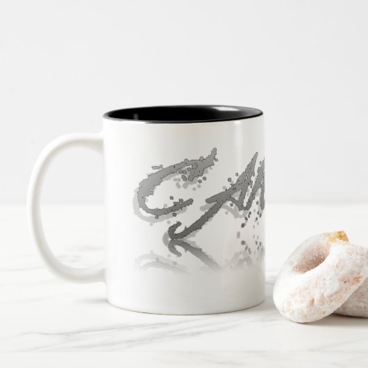 Reflektion Zweifarbige Tasse (Mit Donut)