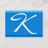 REFLEKTIONEN 2 SAPPHIRE Monogramm, blau Visitenkarte (Rückseite)