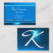 REFLEKTIONEN 2 SAPPHIRE Monogramm, blau Visitenkarte (Vorne/Hinten)