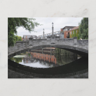 Reflektionen an der Wensum, Norwich Postkarte