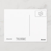 Reflektionen auf einer roten Postkarte (Rückseite)