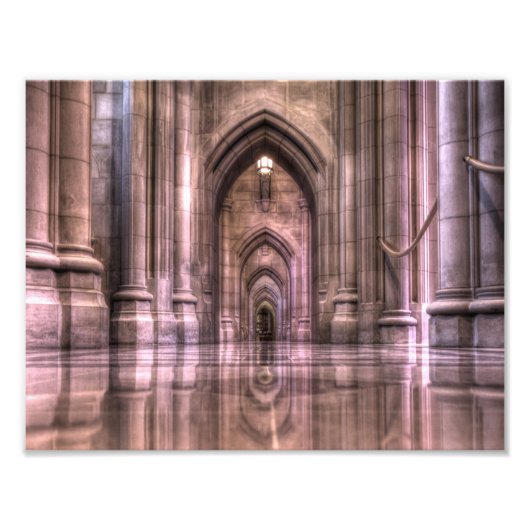 Reflektionen der nationalen Kathedrale von Washing Fotodruck (Vorne)