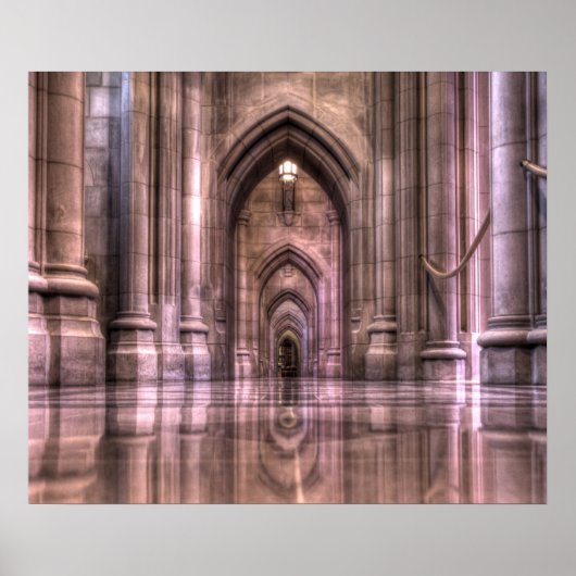 Reflektionen der nationalen Kathedrale von Washing Poster (Vorne)