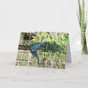 Reflektionen einer Blue Heron Grußkarte Karte