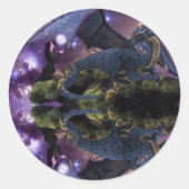 Reflektionen eines Drachenpools Runder Aufkleber (Vorderseite)