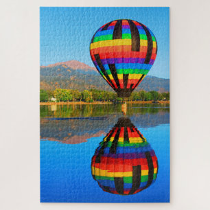 Reflektionen eines Heißluftballons Puzzle