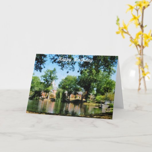 Reflektionen - Geburtskarte Karte (Gelbe Blume)