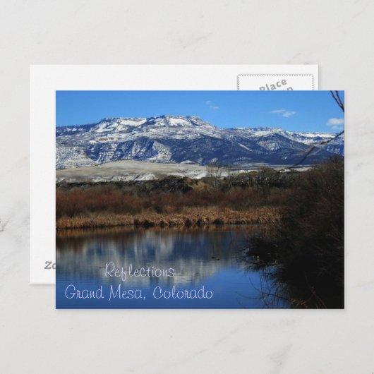 Reflektionen, Grand Mesa Colorado Postkarte (Vorne/Hinten)
