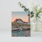 Reflektionen im Leuchtturm Postkarte (Stehend Vorderseite)