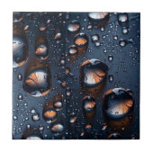 Reflektionen in Regentropfen" Fliese (Vorderseite)