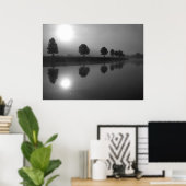 Reflektionen in schwarz und weiß poster (Heimbüro)