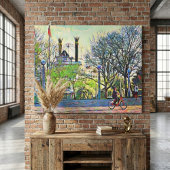 Reflektionen über den Rückweg von Detroit Leinwanddruck