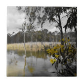 Reflektionen unter grauem Himmel Fliese (Vorderseite)