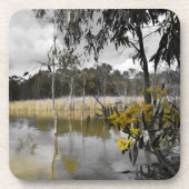 Reflektionen unter grauem Himmel Getränkeuntersetzer (Vorderseite)