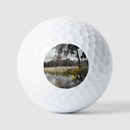 Reflektionen unter grauem Himmel Golfball (Vorderseite)