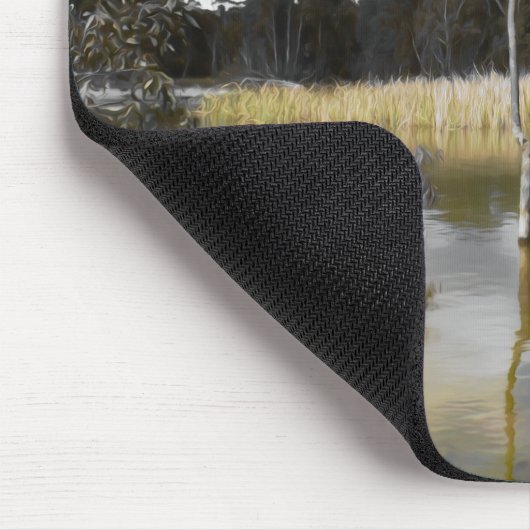 Reflektionen unter grauem Himmel Mousepad (Ecke)