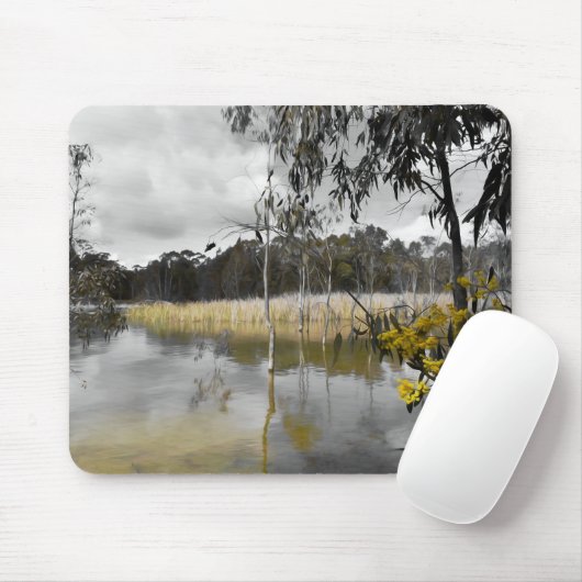 Reflektionen unter grauem Himmel Mousepad (Mit Mouse)