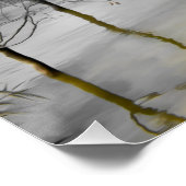 Reflektionen unter grauem Himmel Poster (Ecke)
