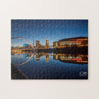 Reflektionen von Downtown Des Moines, Iowa Puzzle