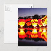 Reflektionen von Heißluftballons Postkarte (Vorne/Hinten)