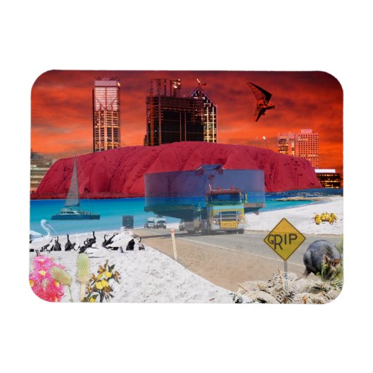 REFLEKTIONEN VON OZ ULURU Ayers Rock Magnet (Horizontal)